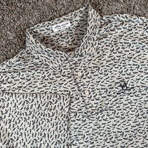 Peter Millar Men’s XL Black Hawk Airplane Summer Comfort Performance Golf Polo